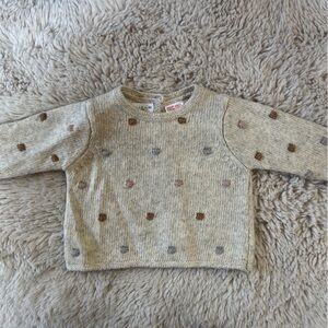 Zara Polka Dot Knit Sweater